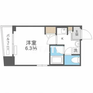 エイペックス大手通【5階】の間取り
