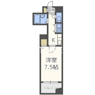 ソレアードトレスなんばWEST【2階】の間取り