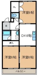 ハイツ・リー【1階】の間取り