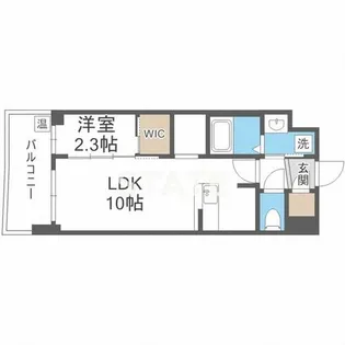1LDKの間取り画像