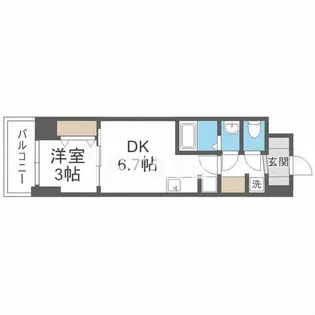 スペーシア日本橋東【2階】の間取り