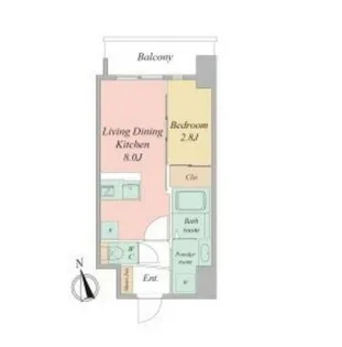 大阪府大阪市浪速区日本橋東1丁目【マンション】の間取り