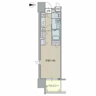 パルティール高畑【10階】の間取り