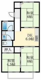 大阪府富田林市向陽台2丁目【アパート】の間取り