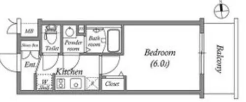 プレサンス難波マジョリティ【3階】の間取り