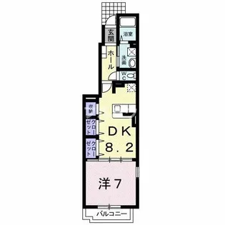 プリムローズ谷川A【101号室】の間取り