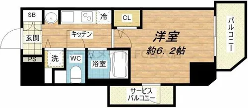 プレサンス心斎橋ルティア【3階】の間取り