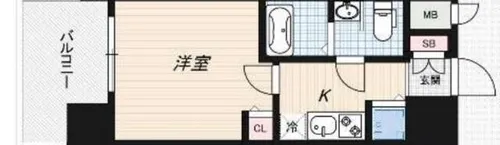 大阪府大阪市浪速区稲荷2丁目【マンション】の間取り