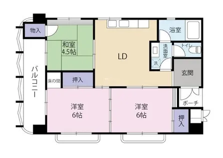 ビバライフ到津【201号室】の間取り