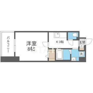 大阪府大阪市中央区農人橋3丁目【マンション】の間取り