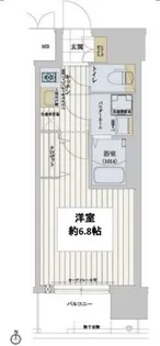 レジュールアッシュ玉造【3階】の間取り