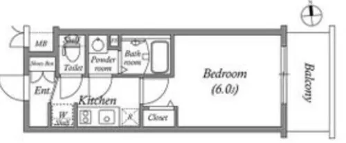 プレサンス難波マジョリティ【9階】の間取り