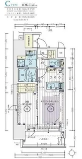 エステムコート谷町九丁目【13階】の間取り