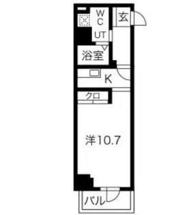 エグゼ難波東【7階】の間取り