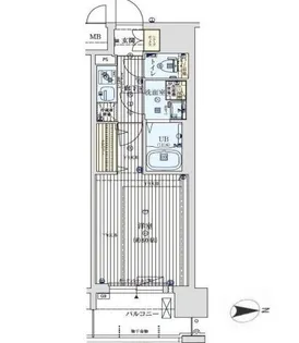 ワールドアイ難波南ポルタ【3階】の間取り