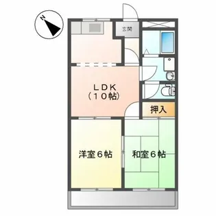 ハーベスト大和通【5階】の間取り