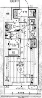 エステムコート心斎橋central【8階】の間取り