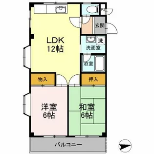 花家のハイツⅡ【2階】の間取り