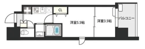 大阪府大阪市中央区玉造1丁目【マンション】の間取り