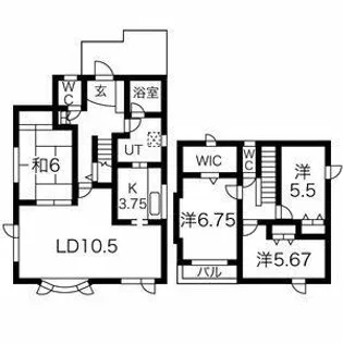 北海道札幌市南区真駒内緑町2丁目【一戸建】の間取り