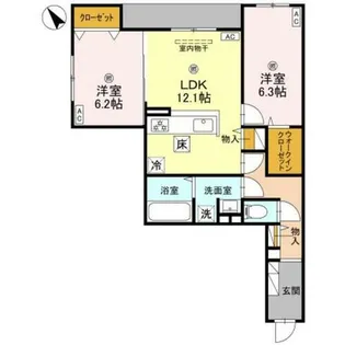 兵庫県尼崎市金楽寺町2丁目【アパート】の間取り
