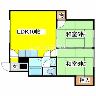 グランドパークマンション【202号室】の間取り