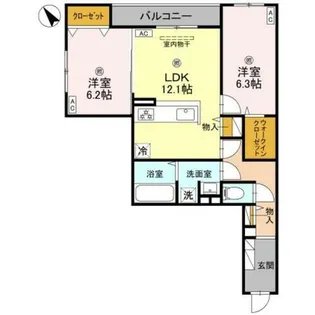 兵庫県尼崎市金楽寺町2丁目【アパート】の間取り