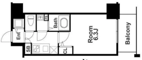 大阪府大阪市浪速区幸町3丁目【マンション】の間取り