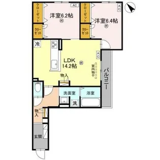 兵庫県尼崎市金楽寺町2丁目【アパート】の間取り