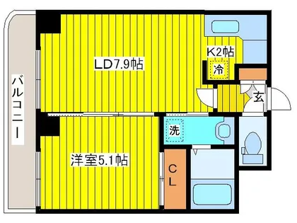 トミイビルNo.40【6階】の間取り
