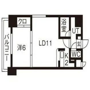 サザンメイプル北大【2階】の間取り
