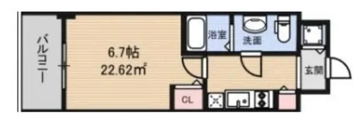 S-RESIDENCE北浜【13階】の間取り