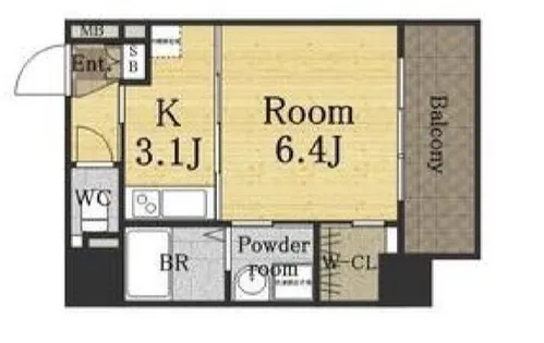 大阪府大阪市天王寺区上本町9丁目【マンション】の間取り