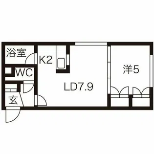 アーバンテラス二十四軒【1階】の間取り