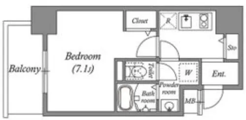 アドバンス上町台シュタット【4階】の間取り