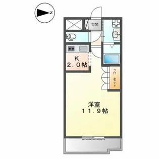 グランドール ヒメジ【1階】の間取り