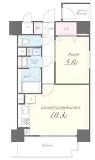 ウルバーノイリス【9階】の間取り