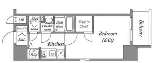 1Kの間取り画像