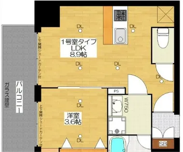 ブエナビスタ難波サウスタワー【2階】の間取り