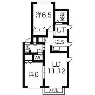 ポレール宮の森【1階】の間取り