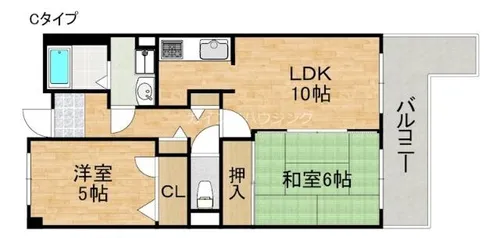 WEST関空泉南ハイツ【2階】の間取り