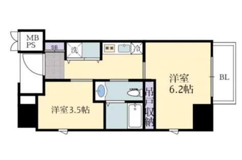 大阪府堺市堺区少林寺町西1丁【マンション】の間取り