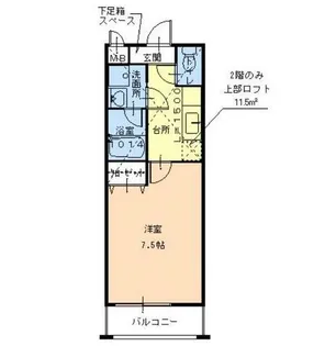 大阪府堺市堺区南清水町3丁【アパート】の間取り