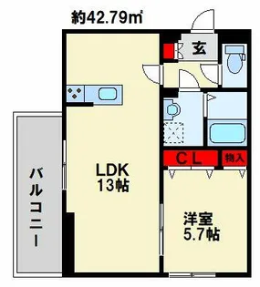 D-ROOM本城東 A棟【2階】の間取り