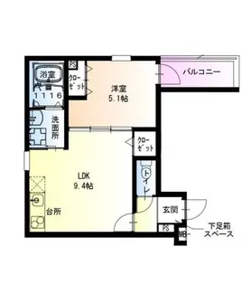 大阪府堺市北区北花田町4丁【アパート】の間取り