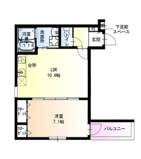 大阪府堺市北区北花田町4丁【アパート】の間取り