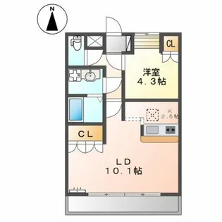 グレイス ヒル・アート【1階】の間取り