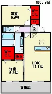 福岡県北九州市八幡西区御開2丁目【アパート】の間取り