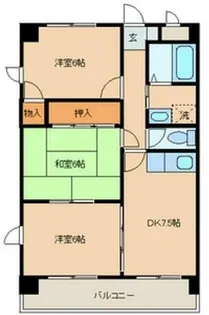 ジュネス保田3【4階】の間取り