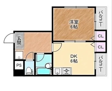 大阪府堺市堺区住吉橋町1丁【マンション】の間取り